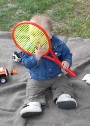 Eline met racket