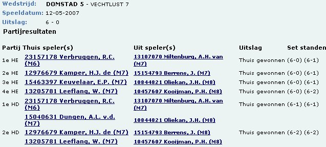 T.C. Domstad thuis tegen Vechtlust 2007-5